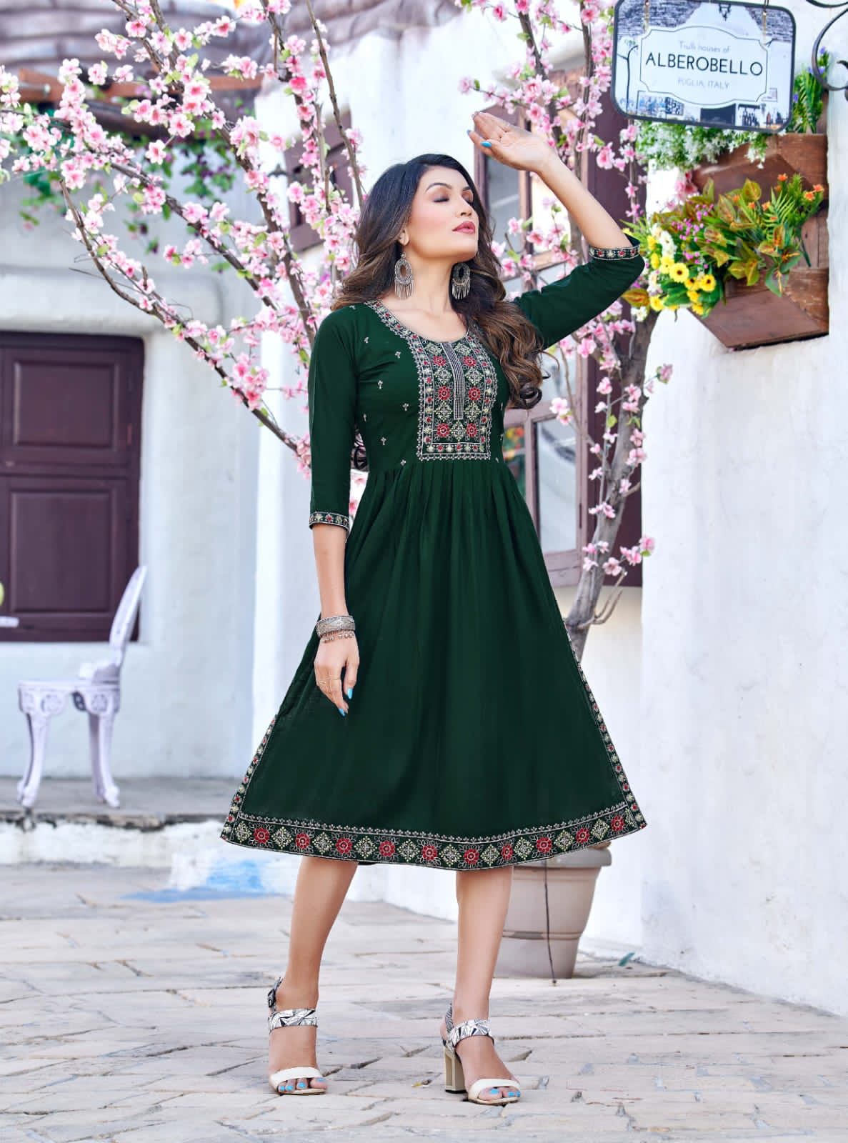 Tips And Tops Nyra Ethnic Wear Wholesale Anarkali Kurti Catalog
